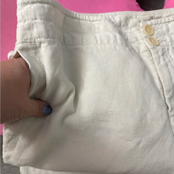 Eileen Fisher Off-White Pants, size PM (medium petite?), 100% Irish linen - Picture 7 of 9